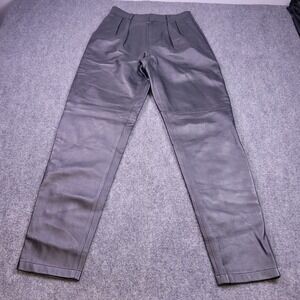 Ralph Lauren Purple Label Rogers Lambskin Pants Womens 8 Black‎ Leather $2,990
